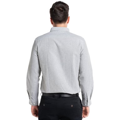 CAMISA OXFORD LISTADA BERGEN | VERDE MUSGO - 2