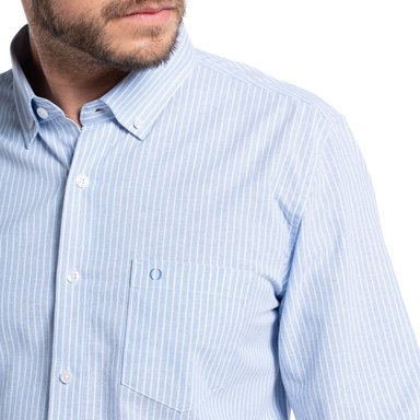 CAMISA OXFORD LISTADA BERGEN | AZUL CLARO - 3