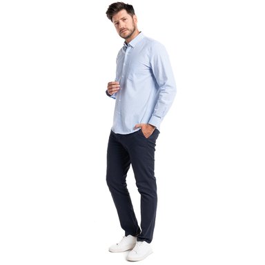 CAMISA OXFORD LISTADA BERGEN | AZUL CLARO - 4