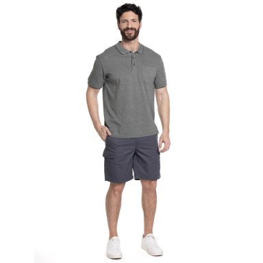 BERMUDA HOMBRE CARGO GABARDINA BOLSILLOS LATERALES | AZUL - 4