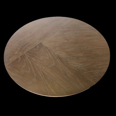 MESA CENTRO MEYA MUEBLES PARDA REDONDA MADERA ENCINA - 4