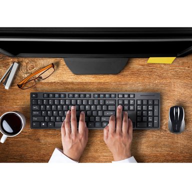 KIT TECLADO Y MOUSE INALÁMBRICO PRO FIT KENSINGTON - EN COLOR NEGRO - 3