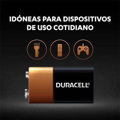 BATERÍA 9V DURACELL ALCALINA UNIDAD - 3