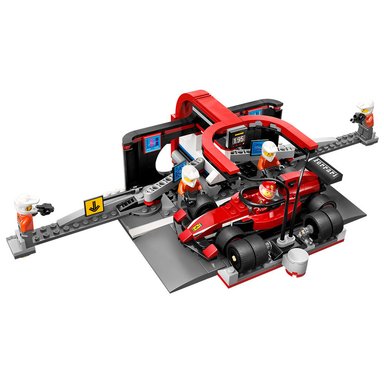 LEGO CITY PARADA EN BOXES DE F1 Y EQUIPO DE MECÁNICOS CON AUTO FERRARI- 60443 - 9