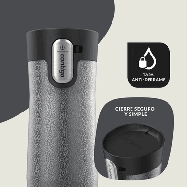 CONTIGO WEST LOOP AUTOSEAL MUG 473ML CON AISLAMIENTO AL VACÍO - SAKE GRIS CRISTALINO - 6