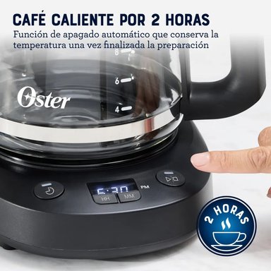OSTER CAFETERA  PROGRAMABLE CAPACIDAD 12 TAZAS BVSTDCP121B CON FILTRO REUTILIZABLE - 6