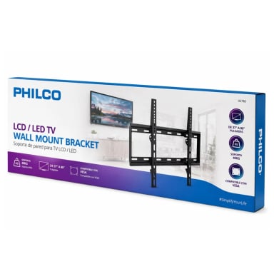 SOPORTE TV PHILCO FIJO 37"A 80" REFORZADO 40 KG MAX 03780 - 5