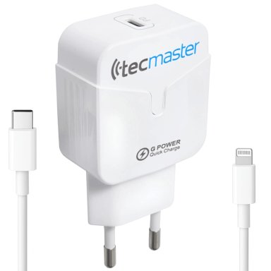CARGADOR PARA IPHONE DE CARGA RÁPIDA CON CABLE LIGHTNING SEC - 1