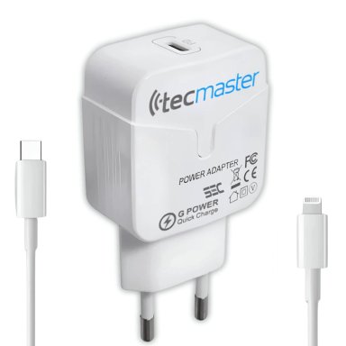 CARGADOR PARA IPHONE DE CARGA RÁPIDA CON CABLE LIGHTNING SEC - 3