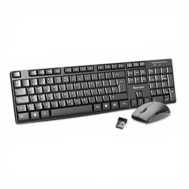 KIT TECLADO Y MOUSE INALAMBRICO TECMASTER MULTIMEDIA 100512 - 1