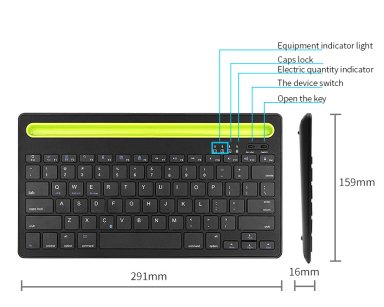 TECLADO UNIVERSAL INALÁMBRICO TECMASTER TM-100501 BLUETOOTH MULTI PLATAFORMAS RECARGABLE - 4