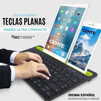 TECLADO UNIVERSAL INALÁMBRICO TECMASTER TM-100501 BLUETOOTH MULTI PLATAFORMAS RECARGABLE - 6