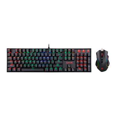 KIT GAMER UNIVERSAL REDRAGON TECLADO MECÁNICO MITRA + MOUSE GRIFFIN - 2