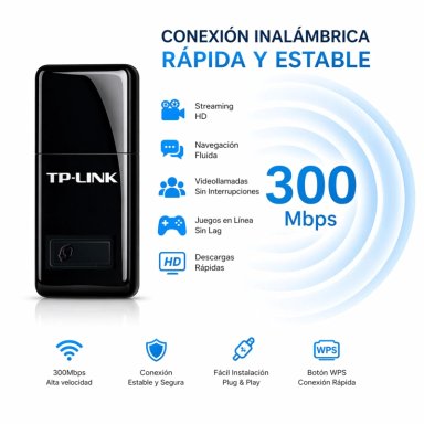 ADAPTADOR TP-LINK WIFI USB 300MBPS WN823N HIGH SPEED - 4