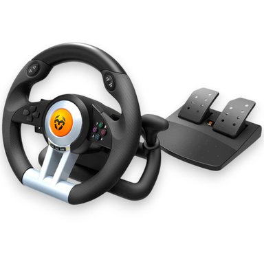 KIT VOLANTE CON PEDALES KROM K-WHEEL PREMIUM PS4 XBOX ONE PC - 1