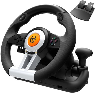 KIT VOLANTE CON PEDALES KROM K-WHEEL PREMIUM PS4 XBOX ONE PC - 6