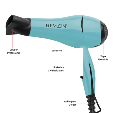 SECADOR DE CABELLO REVLON IONICPRO 2000W CALIPSO RVDR5294LA2 - 3