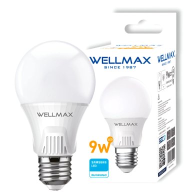 PACK OEM BALLET A60 9 W C DE 3 AMPOLLETAS WELLMAX E-27 9 W LUZ CALIDA LED SAMSUNG - 4