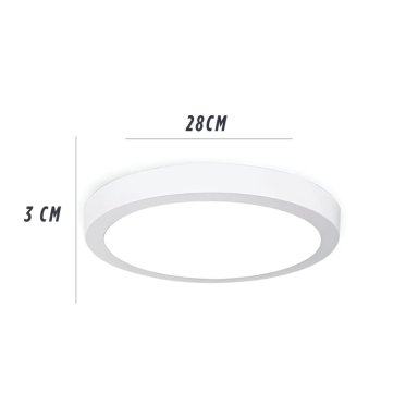 PLAFON LED SOBREPUESTO LOGIC 24W LUZ FRIA BLACKLIGHT 1920LM - 8