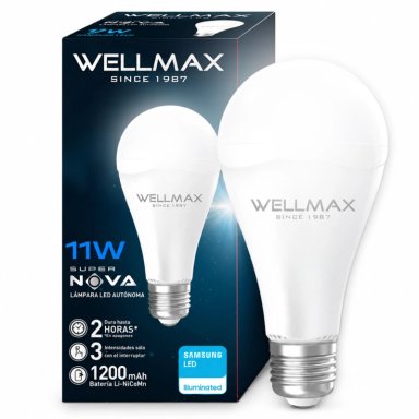 AMPOLLETA LED RECARGABLE 11W CON CHIP LED SAMSUNG SUPER NOVA - 1