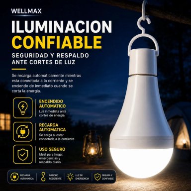 AMPOLLETA LED RECARGABLE 11W CON CHIP LED SAMSUNG SUPER NOVA - 7