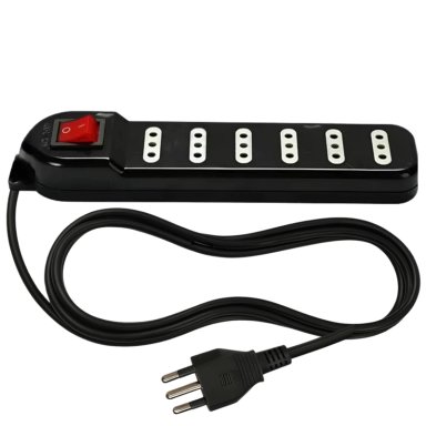 ALARGADOR DE 3MT CERTIFICADO 6 POS + SWITCH CORTA CORRIENTE - 5