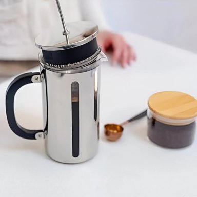 CAFETERA FRANCESA PREMIUM DE ACERO INOXIDABLE CUISCENT 1LT - 3