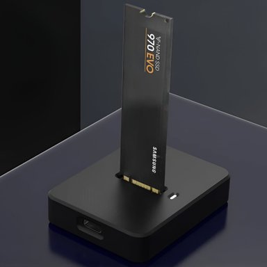 LECTOR DE DISCOS SSD M.2 DOCK STATION USB 3.0 + USB-C DCKM2 - 8
