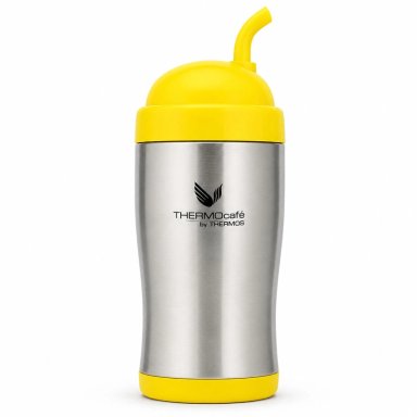 VASO TE RMICO MUG MATERO INOXIDABLE THERMOS AMARILLO 400ML - 2