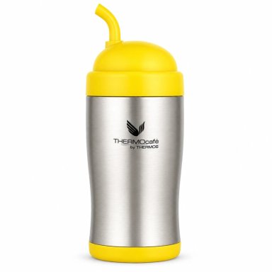 VASO TE RMICO MUG MATERO INOXIDABLE THERMOS AMARILLO 400ML - 3