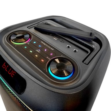 PARLANTE KARAOKE 6' FLAMING PARTY BASS BLACK MICWIRELESS 45W - 4
