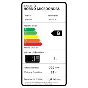 MICROONDAS EXPRESS CHEF ANALOGO 20 LITROS 700W  TFK-20A SEC - 3