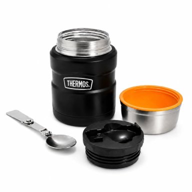 TERMO DE COMIDA PREMIUM INOX THERMOS KING  470ML NEGRO - 6