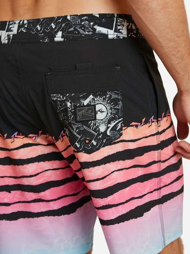 TRAJE DE BAÑO SHORT HOMBRE RUSTY 7T440-MV MIS LINES BOARD NEGRO - 3