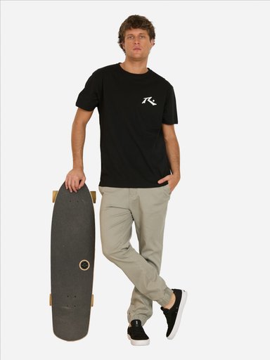 POLERA MC BRUMA NEGRO HOMBRE RUSTY - 4