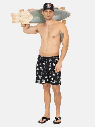 TRAJE DE BAÑO CORTO TRAIL MULTICOLOR HOMBRE VOLCOM - 4