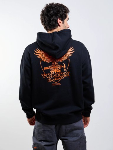 POLERON CANGURO HAMMERED PO NEGRO HOMBRE VOLCOM - 4