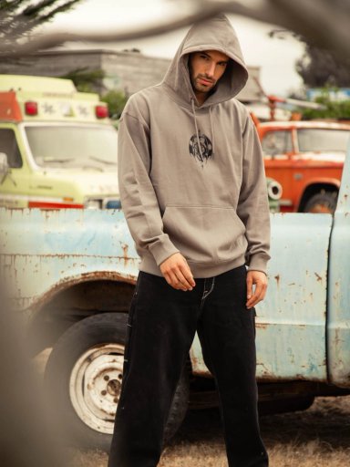 POLERON CANGURO NODER PULLOVER CAFE  HOMBRE VOLCOM - 1