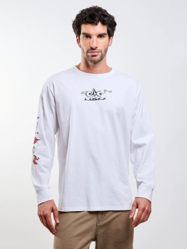 POLERA ML DS-BUDZ BLANCO HOMBRE VOLCOM - 1