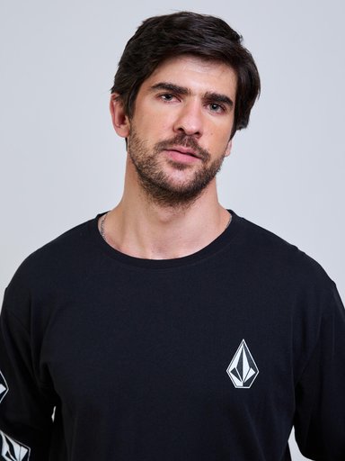 POLERA ML SOTNE NEGRO HOMBRE VOLCOM - 3