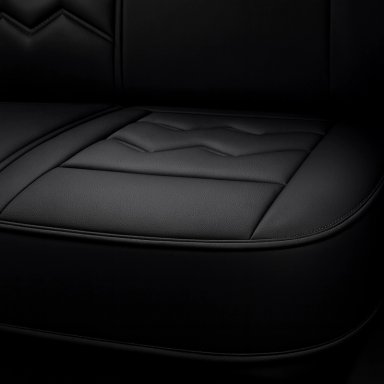 FUNDAS CUBRE ASIENTO AUTO PREMIUM LUXURY NEGRO BLANCO - 7