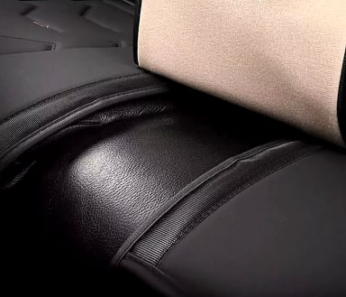 FUNDAS CUBRE ASIENTO AUTO PREMIUM LUXURY NEGRO LINEAS ROJAS - 5