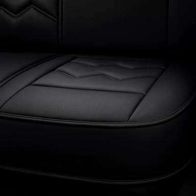 FUNDAS CUBRE ASIENTO AUTO PREMIUM LUXURY NEGRO ROJO - 7