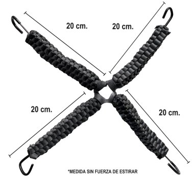 PULPO ELASTICO DE AMARRE 4 GANCHOS PARA AUTOS Y CAMIONETAS - 3