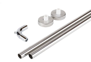 SET DE BARRAS ANGULARES CROMADAS 19 MM PARA DUCHA 75 X 175 CMS - 1