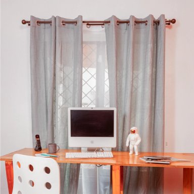 SET BARRAS PARA CORTINA DOBLE 16/19 MM EXTENSIBLE 170-320 CM A MURO CAFE  BOLA - 6