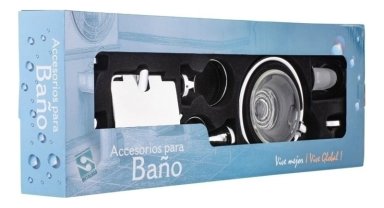 SET DE BAÑO METALICO 6 PIEZAS - 2