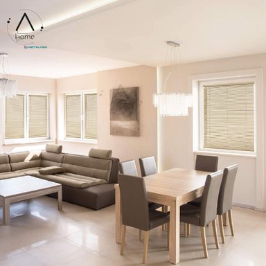 PERSIANA VENECIANA PVC 25MM 120X165 CM MANUAL CAPUCCINO AURA - 7