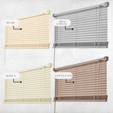 PERSIANA VENECIANA PVC 25MM 200X165 CM MANUAL GRIS CENIZA - 9