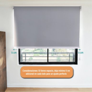CORTINA ROLLER BLACKOUT 220 X 165 CM COLOR GRIS MARCA SUNFREE - 9